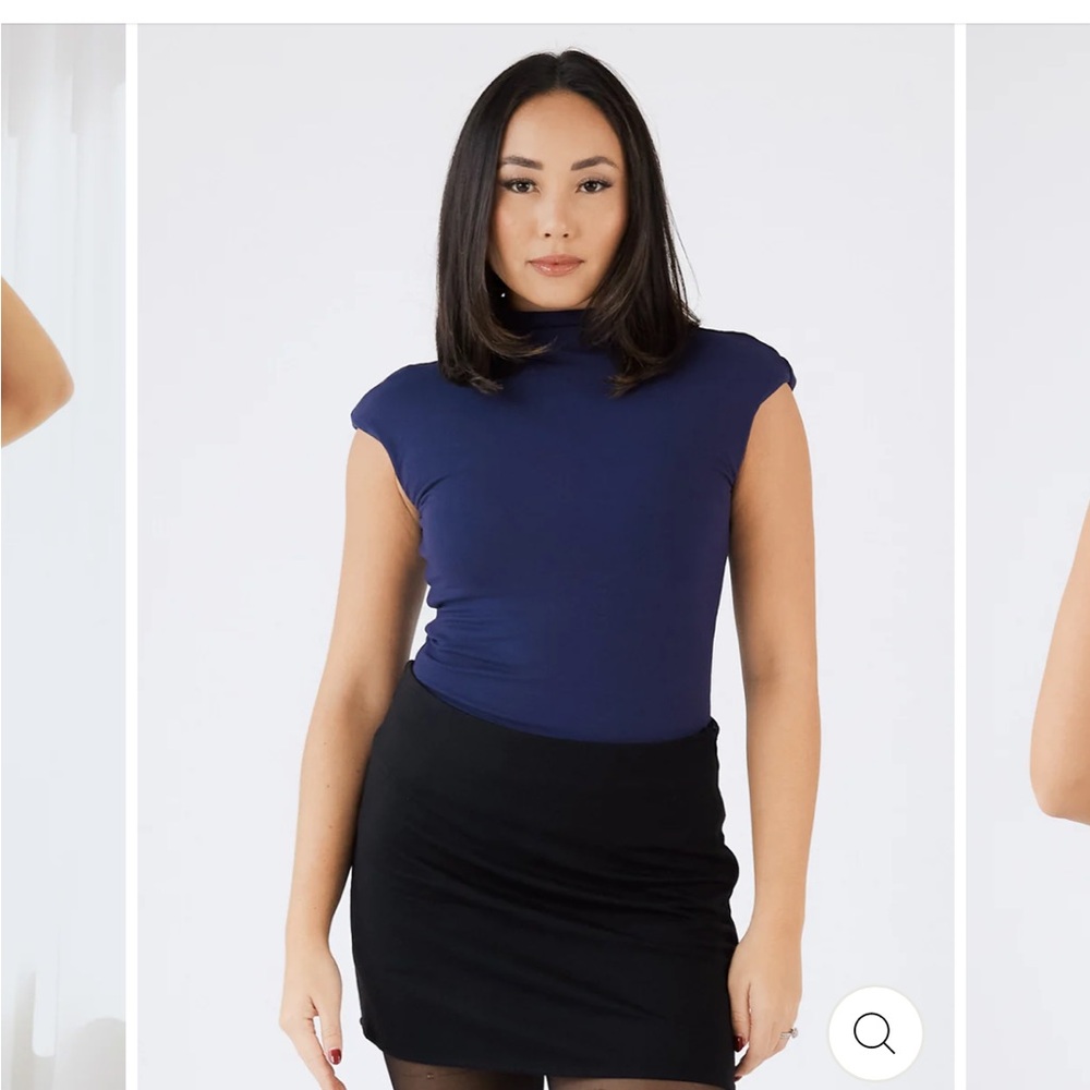 Mock cap sleeve brami in navy